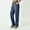 Blue, variant on Women's Multi-Pocket Cargo Pants Loose Fit Solid Color for Summer Fall Wear​​