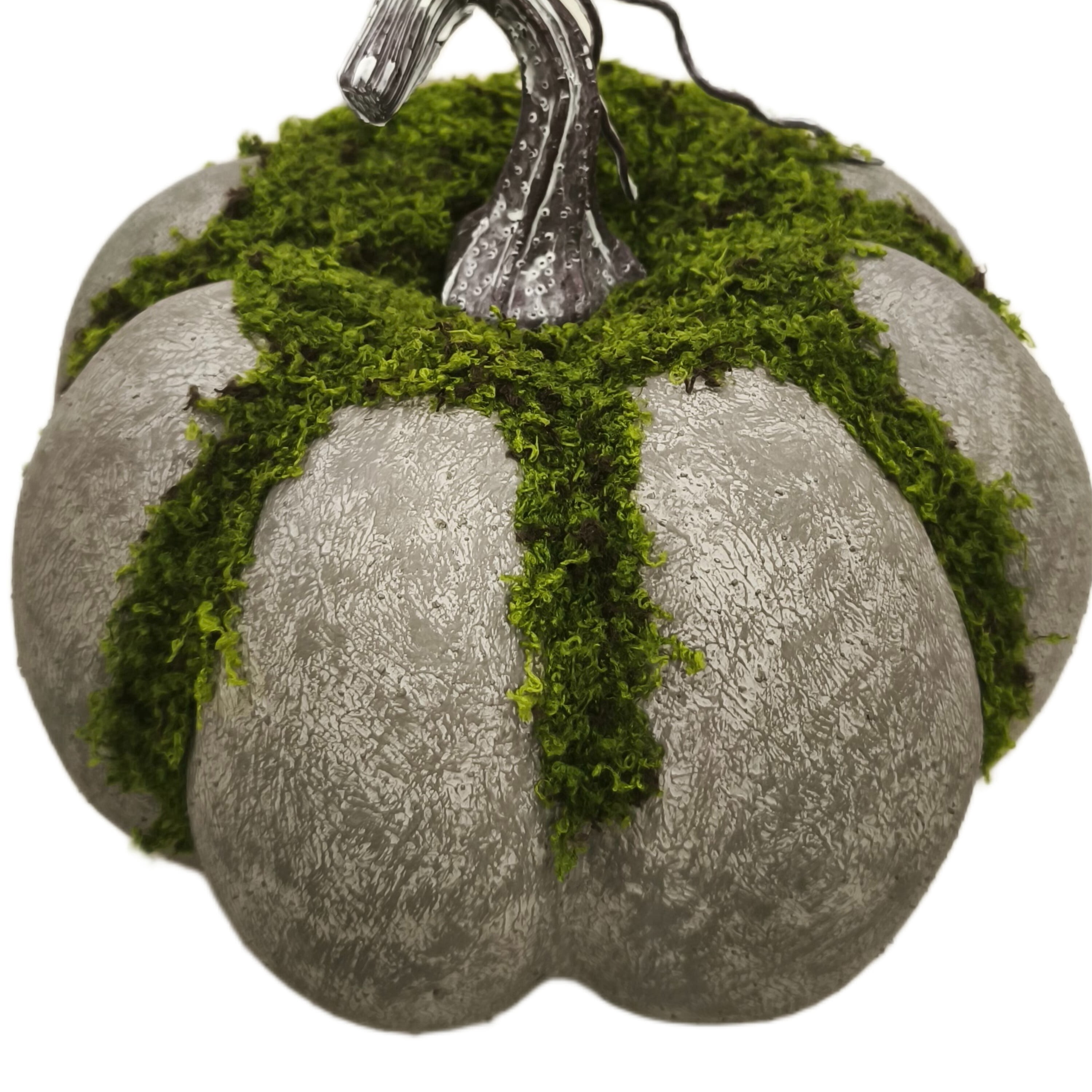 Mossy Pumpkin Decoration, Multicolor, 8.1", Halloween by Way To Celebrate