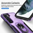 thumbnail image 6 of Full Body Protective Phone Case for Galaxy S22 Case, Heavy Duty Shockproof Cover Samsung Galaxy S22 Case [Dual Layer][Hard PC Back],Built in Finger Ring Stable Magnetic Ring Kickstand, 6 of 8