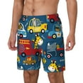 thumbnail image 2 of Gaeub Vehicles Cartoon with Funny Drivers Mens Swim Trunks Stretch Beach Shorts Quick Dry for Men Swim Shorts Swimwear with Pockets- Small, 2 of 9