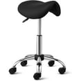 thumbnail image 7 of BOBOKY Saddle Stool Rolling Chair, Ergonomic Saddle Chair with Swivel Wheels, Adjustable Hydraulic Stylist Cutting Stool for Salon Tattoo Massage Office Medical,White, 7 of 7