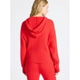 thumbnail image 3 of Free Assembly Women's Cozy Yarn Cable Knit Hoodie Sweater, Midweight, Size XS-XXL, 3 of 6