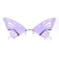 thumbnail image 1 of Rimless Butterfly Wing Unique Party Shade Sunglasses Gold Purple, 1 of 4