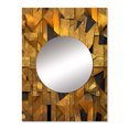 thumbnail image 2 of Designart "Geometric Wonders in Bold Gold and Black II" Abstract Geometric Mirror Wall Decor - Modern Gold Abstract Large Mirror For Wall Art Decor - 32" x 24" Inch, 2 of 5
