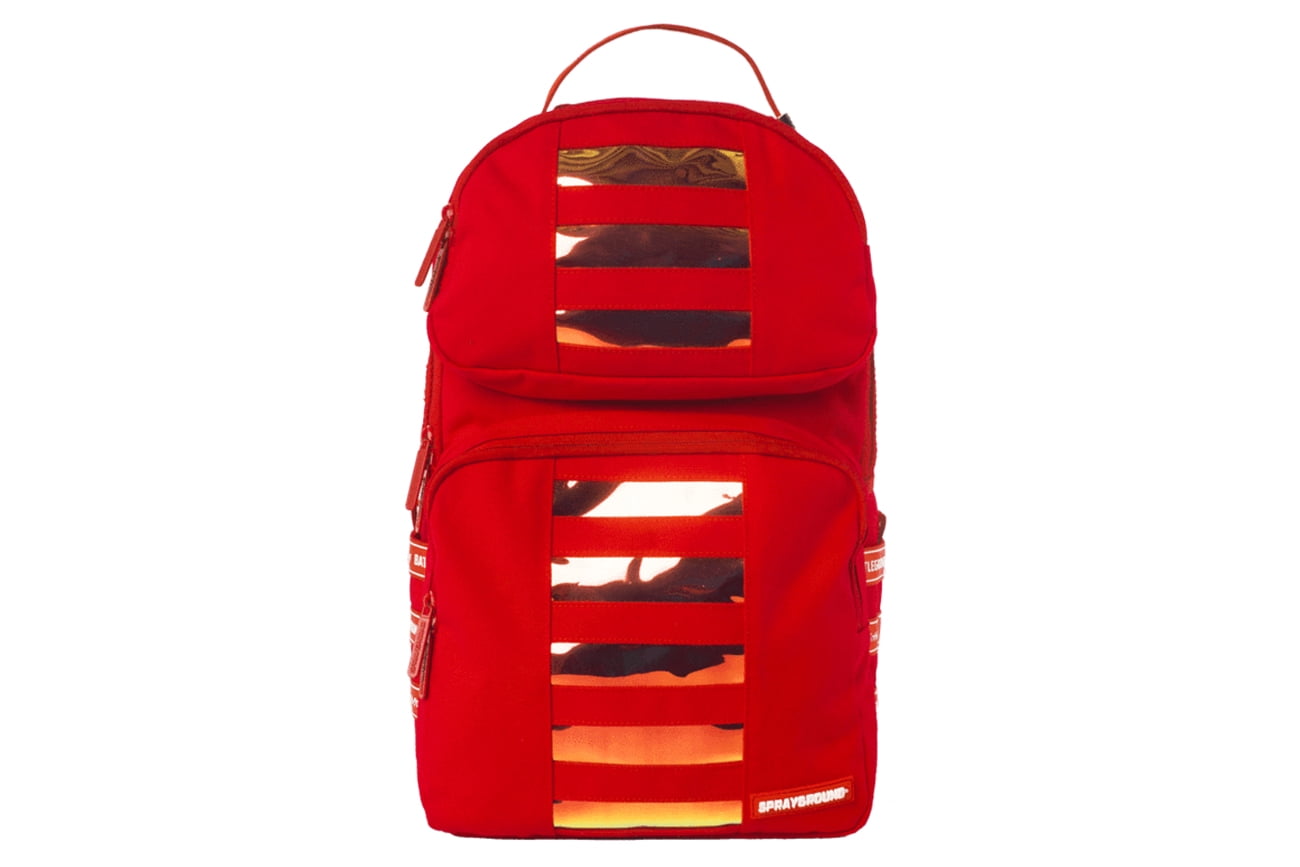 NEW Sprayground Red Hologram Trooper Backpack One Size Walmart