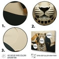 thumbnail image 3 of Designart "Leopard gracefulness Geometric" Animals Floater Framed Canvas Art Print, 3 of 7