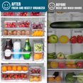 thumbnail image 2 of Stelive 10 Pack Fridge Organiser, Stackable Refrigerator Organiser Bins with Lids, BPA-Free, Kitchen Storage Containers, Clear Fridge Storage, 2 of 12