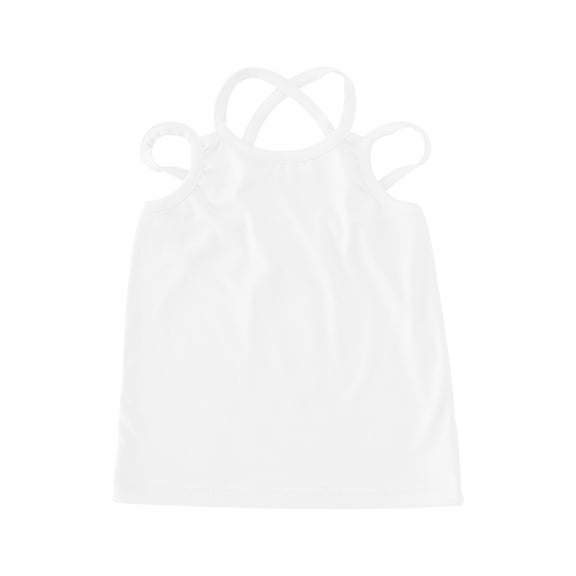 Posijego Toddler Girls Cotton Tank Tops Racerback Backless Sleeveless Camisoles Dance Tank Tops for Little Girls