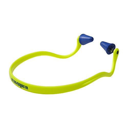 Sellstrom Reusable Banded Ear Plugs, 25dB NRR, HiViz Green/Blue