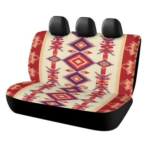 Bohemia Car Rear Seat Covers,Bench Back Seat Cover , Easy to Install Universal Fit for Cars Trucks Vans And SUVs