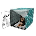 thumbnail image 2 of Sea Animals Dog Crate Cover, Wavy Ocean with Dolphins Windy Surfing Doodle Style Art Print, Easy to Use Pet Kennel Cover Small Dogs Puppies Kittens, 7 Sizes, Charcoal Grey Teal White, by Ambesonne, 2 of 6