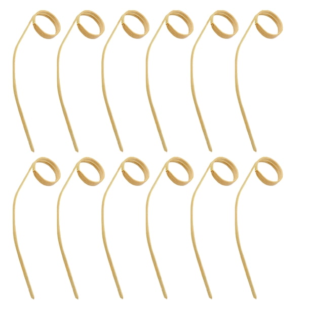 EeaseMX 50 palitos de cóctel de bambú desechables para frutas, palitos decorativos para frutas