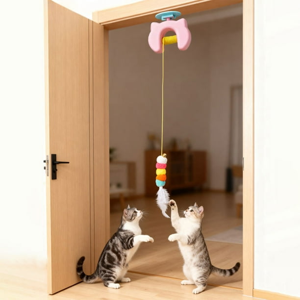 Pisexur Suministros para mascotas Juguete inteligente montado en la puerta, juguete Yo-yo de elevación automática para perros, gatos y animales.perros, gatos y animales