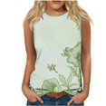 thumbnail image 5 of QUNYINEY Women Tank Tops Sleeveless Crew Neck Floral Casual Tops Loose Basic Summer Tank Tops, 5 of 5