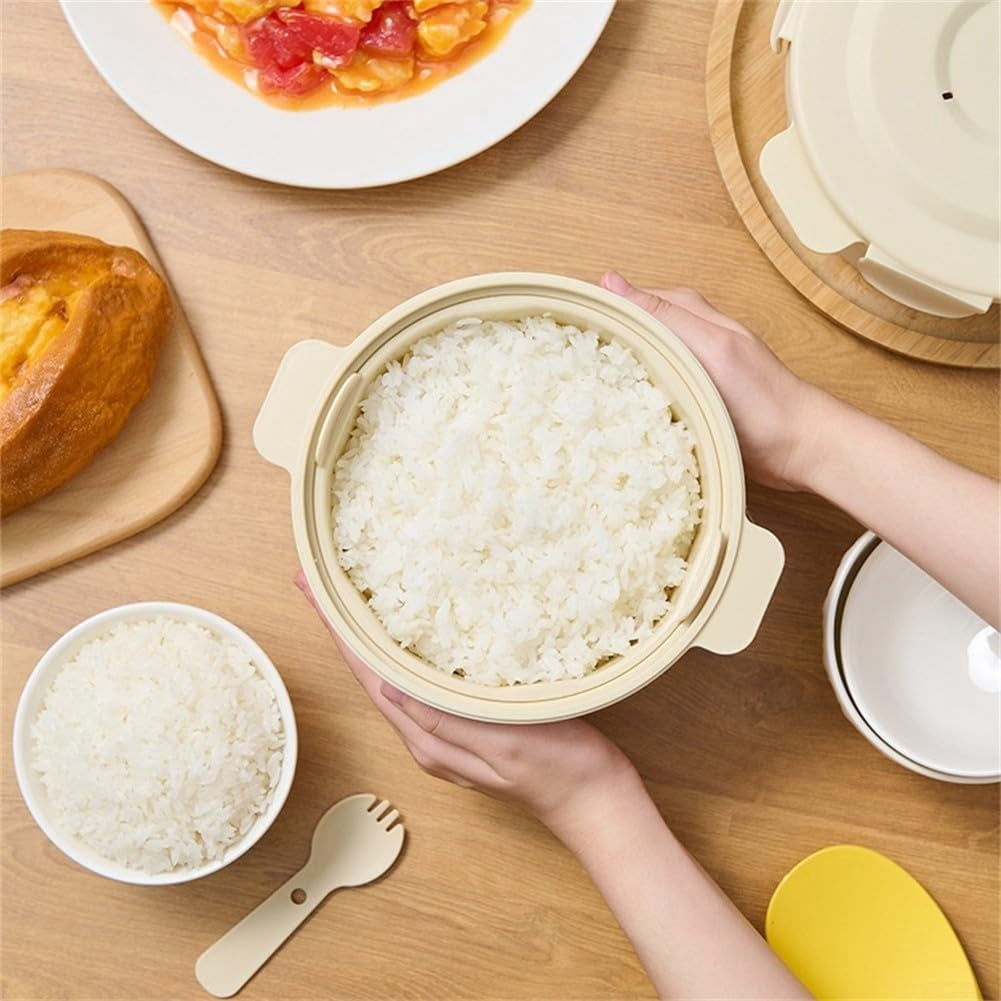 ABPETE Microwave Rice Cooker And Steamer Pot With Steam Circulation For Even Cooking Of Rice, Pasta, And Vegetables, Portable Design For Travel And Easy Maintenance
