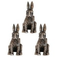 thumbnail image 2 of Dog Statue Rack Stepping Foot Pad Flower Pot Holder Resin Breathable Garden Tool Animal Design Family Potty Feet, 2 of 14