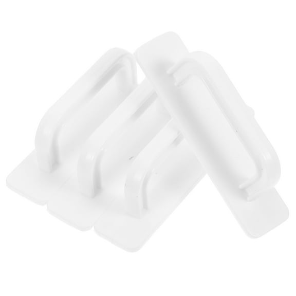 ELAYARD 4-Pack White Peel & Stick Cabinet Handles with Strong Self-Adhesive Door Pulls for Easy Installation and Use