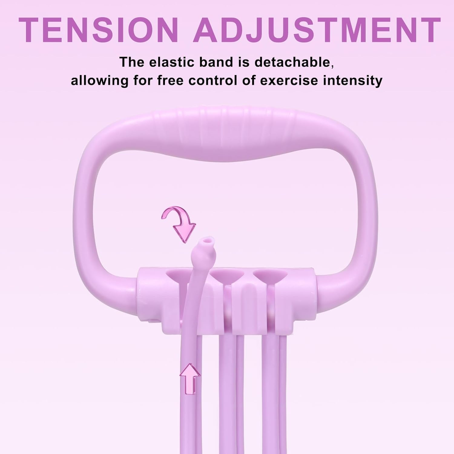 JJEAN-Figure 8 Resistance Band for Women 15-90LBS, Adjustable Resistance Bands with Handles for Arm Back Exercise, 6 Fitness Elastic Rope, Stretch Bands for Yoga, Pilates, Strength Training