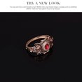 thumbnail image 3 of MasteelfCA Ensemble de Bijoux Quatre Pièces Cristal Strass Collier Bracelet Bague (Rouge), 3 of 7