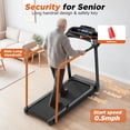 thumbnail image 2 of OBENSKY Walking Treadmill for Seniors, Treadmills for Home with Extended Handrails & Pulse Sensors, 2.5HP Quiet Motor, 300 LBS Capacity, Manual Incline, Allows Reverse Walking for Rehab, 2 of 10