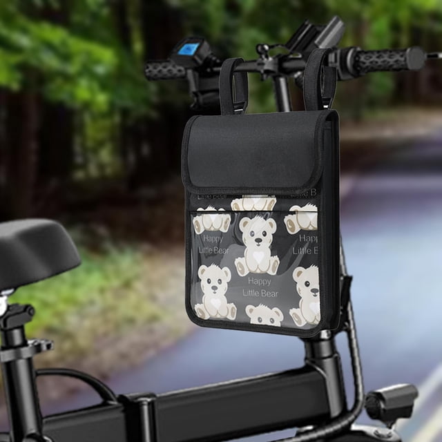 Bolsa para manillar de bicicleta DYNWAVEMX Bolsa para cuadro de bicicleta almacenamiento frontal impermeable Negro