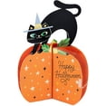 thumbnail image 2 of Hallmark Paper Wonder Honeycomb Pop Up Halloween Card (Pumpkin Cat), 2 of 5