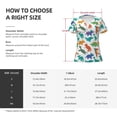 thumbnail image 4 of Uemuo Colorful Dinosaur Drawing Women's Deep V-Neck Low Cut Tops - Casual Loose Fit with Stainless Steel Loop, Soft, Breathable, Perfect for Office, Travel, and Daily Wear-XX-Large, 4 of 5