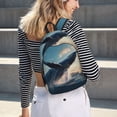 thumbnail image 5 of Fotbe Dancing Whale Mochila de Lona con Estampado, Mochila Duradera, Mochila Versátil de Alta Calidad, Mochila Compacta Vintage-Medium, 5 of 5