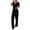 Black, variant on SOOMLON Button up Pajamas Women Short Sleeve Shirts Polka Dots Long Pants Comfortable Knit Ribbed Two Piece Lounge Sets