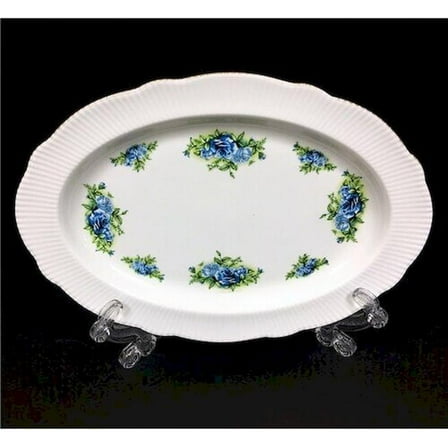Blue Flowers Oval Platter