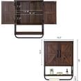 thumbnail image 2 of Armario de Pared para Baño, Gabinete de Baño de 3 Niveles (Marron), 2 of 8