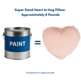 thumbnail image 5 of Hugimals Super Sized Heart to Hug 8 lb Weighted Pillow In Ivory | Soft Sensory Anxiety and Stress Relief Pillow for Self-Care, Comfort, Relaxation, Sleep, With Cozy Hand Pocket, 5 of 8
