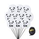 thumbnail image 3 of Juego de 11 globos de látex de 12 pulgadas con estampado de panda, globos de dibujos animados, decoración para el hogar, fiestas de cumpleaños (10 globos de panda + cinta negra), 3 of 7