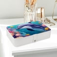thumbnail image 6 of Dolphin PU Leather Jewelry Box with Removable Compartment and Necklace Holder - Portable Jewelry Display Case for Jewelry Boxes, 6 of 6