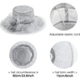 thumbnail image 6 of Kiibsot Women Girls Tea Party Hat Church Funeral Cocktail Easter British Organza Veil Dress Hat Cap, 6 of 6