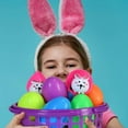 thumbnail image 4 of Dosaele 6 Toy Filled Easter Eggs Filled with Mini Pull-n-Go Easter Bunnies Easter Plastic Egg Children DIY Toy Opening Egg Surprise Egg Rabbit Pull Back Car Cartoon Animal, 4 of 5