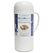 Brentwood Wide Mount 1 Lieter Vacuum Food Thermos in White