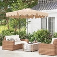 thumbnail image 2 of Costway 9 FT Patio Umbrella 2-Tier Market Table Umbrella with Sun-Protective Canopy Beige, 2 of 11