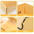 thumbnail image 5 of Disposable Cat Litter Box, 5 Pcs 14.96 x 11.4 x 4.7 Inch Double Layer Foldable Paper Prefilled Portable Tray for Small Kitty Pet Travel Needs, Yellow, 5 of 6