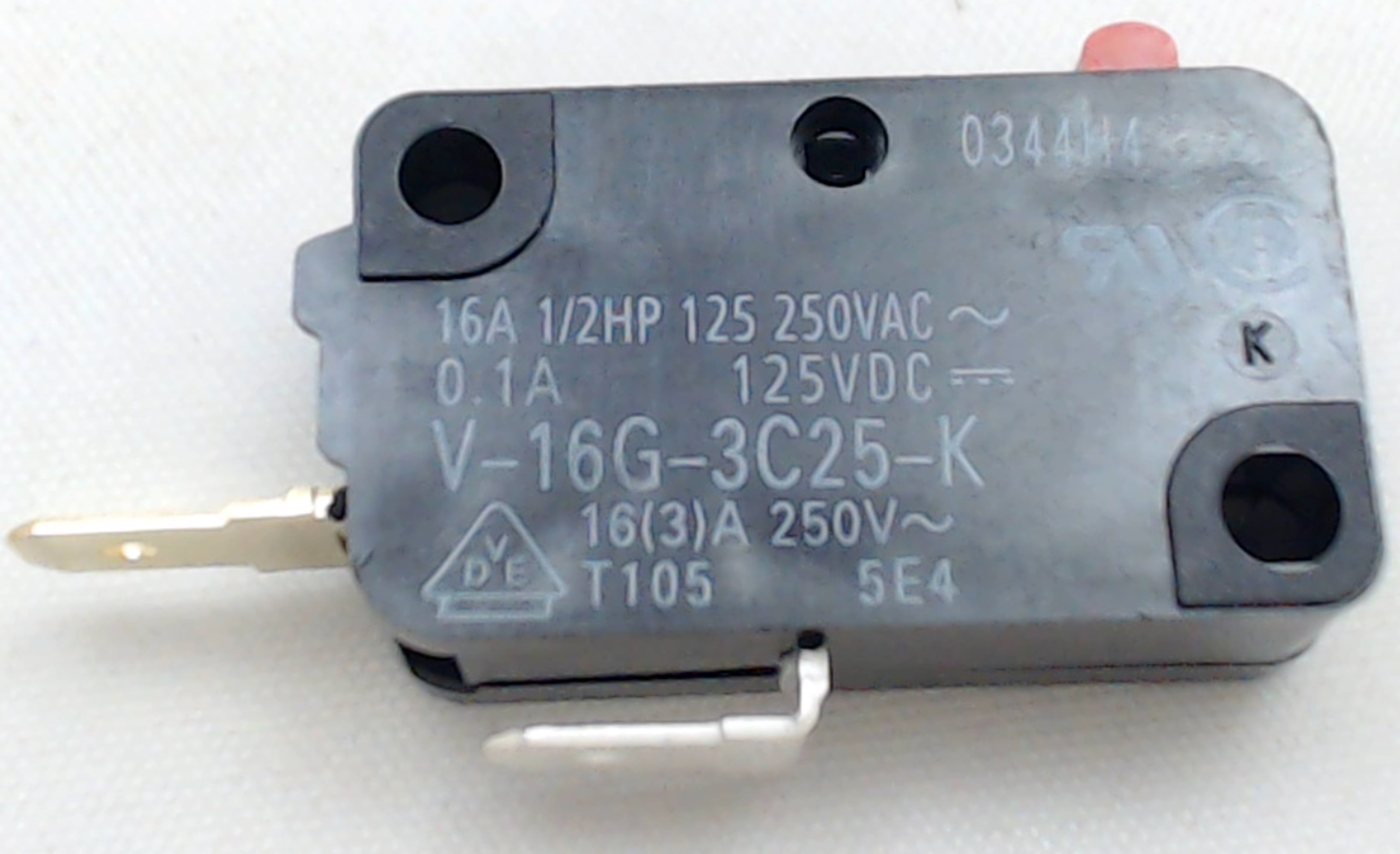 28QBP0497, Microwave Universal Door Switch, 2 Wire, 3/16" Male