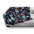 thumbnail image 3 of Geometric Soft Flannel Fleece Throw Blanket, Retro Pattern with Colorful Mosaic Modern Optical Structure Illustration, Cozy Plush for Indoor and Outdoor Use, 60" x 80", Multicolor, by Ambesonne, 3 of 6