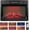 Black-23", variant on Mayincolor Fireplace TV Stand for 65+ inch, Farmhouse Entertainment Center with 23" Electric Fireplace with Remote, Modern Rustic TV Console Storage Cabinet with Sliding Bar Door , Dark Grey