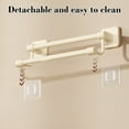 thumbnail image 6 of ToyKingdee Bathroom Towel Rack Punch Free Bathroom Storage Rack Patch Towel Rack Wall Mounted Double Pole Space Aluminum Towel Rack, 6 of 7