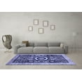 thumbnail image 3 of Ahgly Company Machine Washable Indoor Rectangle Abstract Blue Modern Area Rugs, 5' x 8', 3 of 4