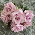thumbnail image 2 of Decoration Simulation 7-Head Flower For Weddings Home Decor Red Blue Purple, 2 of 7