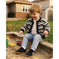 thumbnail image 4 of Toddler Barefoot Shoes, Wide Toe Box Zero Drop Sneakers for Boys & Girls, Hook-and-Loop Non-Slip Walking Shoes BlackWhite T6, 4 of 8