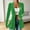 Green, variant on Women's V Neck Velvet Single Button Blazer Jacket, Long Sleeve Slim Flared Hem Casual Suit Coat for Spring Fall Office Daily Layering