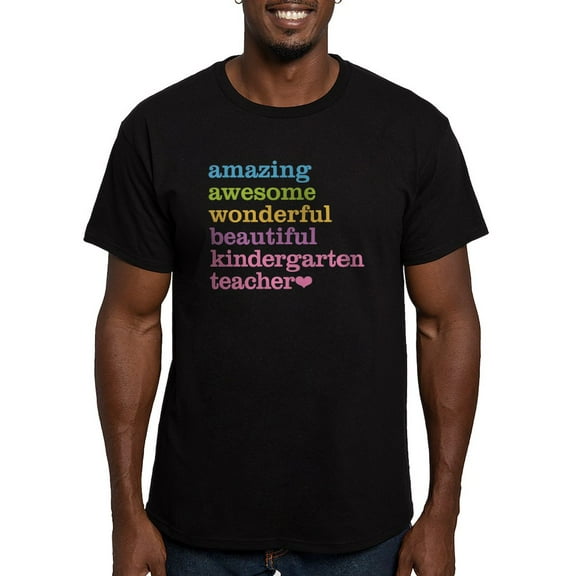 CafePress - Kindergarten Teacher Men's Fitted T Shirt (Dark) - Men's Fitted T-Shirt