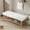 Ivory, variant on Wooden Entryway Bench for End of Bed Bench with Shoe Shelf Farmhouse Button Tufted Linen Fabric Upholstered Hallway Bench for Living Room/Bedroom/Hallway/Window Corner, Ivory