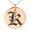 Rose, variant on Stainless Steel Letter K Initial Old English Monogram Engraved Small Medallion Circle Charm Pendant Necklace